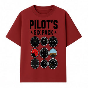 Pilot's Six Pack Gauge Design Printable Wall Art for Aviation Enthusiasts and Pilots, Flight Instruments Decor - T-shirt 1758254672226.jpg