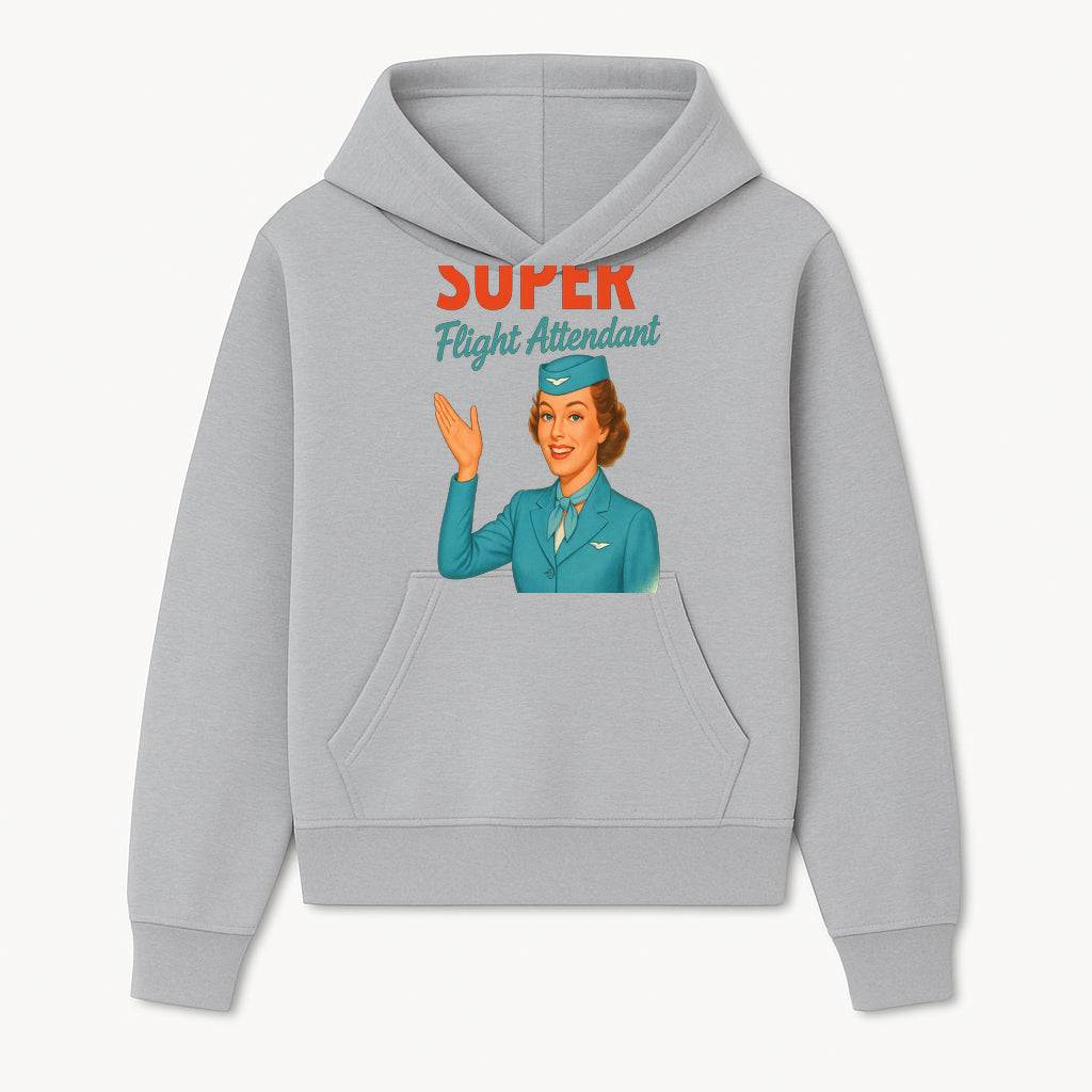 Retro Super Flight Attendant Wall Art - Vintage Aviation Decor for Home, Office, or Travel Enthusiasts - Perfect Gift Idea - Hoodie 1758254672419.jpg
