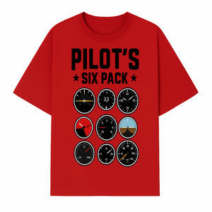 Pilot's Six Pack Gauge Design Printable Wall Art for Aviation Enthusiasts and Pilots, Flight Instruments Decor - T-shirt 1758254672528.jpg