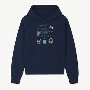 Super Flight Attendant T-Shirt with Airplane & Travel Icons for Aviation Lovers, Flight Crew Gifts, and Travel Enthusiasts - Hoodie 1758254672636.jpg