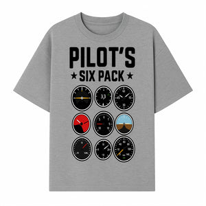 Pilot's Six Pack Gauge Design Printable Wall Art for Aviation Enthusiasts and Pilots, Flight Instruments Decor - T-shirt 1758254672744.jpg