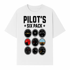 Pilot's Six Pack Gauge Design Printable Wall Art for Aviation Enthusiasts and Pilots, Flight Instruments Decor - T-shirt 1758254672935.jpg