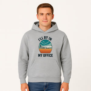 Airplane Graphic Tee - I'll Be In My Office Travel Shirt for Adventure Lovers, Aviation Enthusiasts, Gift Idea for Travelers - Hoodie 1758254673044.jpg