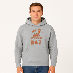 Super Flight Attendant Travel Design - Airplane, Passport, Coffee, Luggage - Perfect Gift for Flight Crew and Travelers - Hoodie 1758254673364.jpg