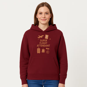 Super Flight Attendant Travel Design - Airplane, Passport, Coffee, Luggage - Perfect Gift for Flight Crew and Travelers - Hoodie 1758254673530.jpg