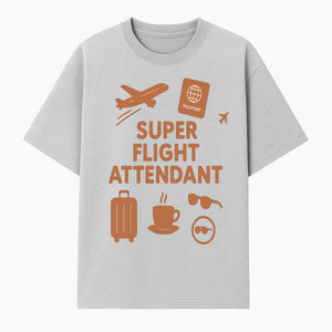 Super Flight Attendant Travel Design - Airplane, Passport, Coffee, Luggage - Perfect Gift for Flight Crew and Travelers - T-shirt 1758254673669.jpg