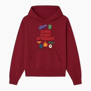 Super Flight Attendant Travel-Themed T-Shirt with Airplane, Passport, Coffee, and Luggage Graphics for Aviation Lovers - Hoodie 1758254673999.jpg