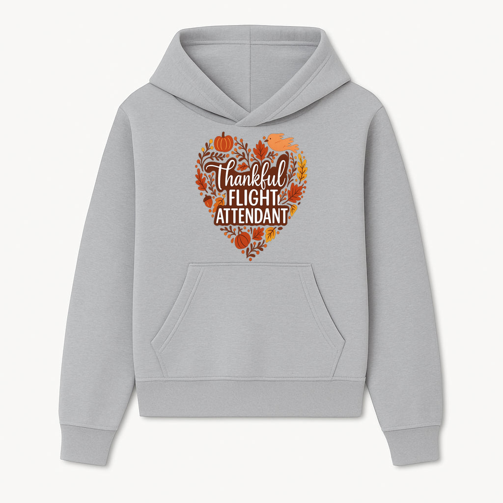 Thankful Flight Attendant Fall Thanksgiving Heart Art Print, Autumn Decor, Airline Crew Gift, Nature-Inspired Wall Art, Seasonal Home Decor - Hoodie 1758254674163.jpg