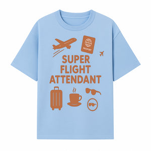 Super Flight Attendant Travel Design - Airplane, Passport, Coffee, Luggage - Perfect Gift for Flight Crew and Travelers - T-shirt 1758254674443.jpg
