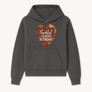 Thankful Flight Attendant Fall Thanksgiving Heart Art Print, Autumn Decor, Airline Crew Gift, Nature-Inspired Wall Art, Seasonal Home Decor - Hoodie 1758254674503.jpg