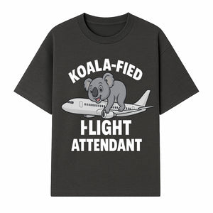 Koala-Fied Flight Attendant T-Shirt | Cute Aviation Animal Graphic Tee for Travelers & Flight Crew | Fun Gifts for Air Travel Lovers - T-shirt 1758254674509.jpg