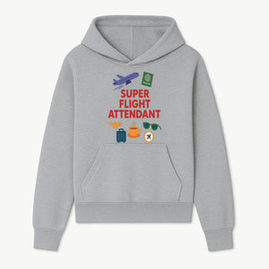 Super Flight Attendant Travel-Themed T-Shirt with Airplane, Passport, Coffee, and Luggage Graphics for Aviation Lovers - Hoodie 1758254674525.jpg