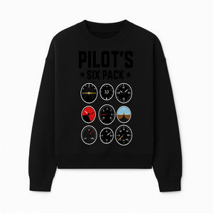 Pilot's Six Pack Gauge Design Printable Wall Art for Aviation Enthusiasts and Pilots, Flight Instruments Decor - Sweatshirt 1758254674575.jpg