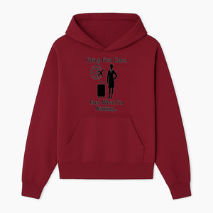 Flying First Class Travel Quote T-shirt | Business Trip Humor Gift for Professionals | Airplane Suitcase Globe Design - Hoodie 1758254674623.jpg