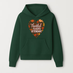 Thankful Flight Attendant Fall Thanksgiving Heart Art Print, Autumn Decor, Airline Crew Gift, Nature-Inspired Wall Art, Seasonal Home Decor - Hoodie 1758254674726.jpg