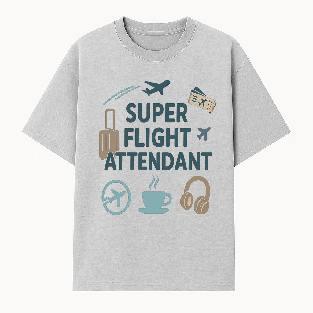 Super Flight Attendant T-Shirt with Airplane & Travel Icons for Aviation Lovers, Flight Crew Gifts, and Travel Enthusiasts - T-shirt 1758254674757.jpg