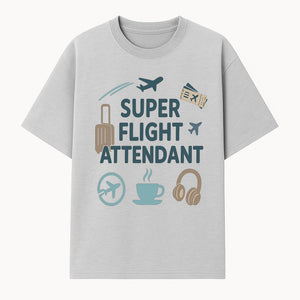 Super Flight Attendant T-Shirt with Airplane & Travel Icons for Aviation Lovers, Flight Crew Gifts, and Travel Enthusiasts - T-shirt 1758254674757.jpg