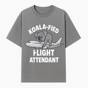 Koala-Fied Flight Attendant T-Shirt | Cute Aviation Animal Graphic Tee for Travelers & Flight Crew | Fun Gifts for Air Travel Lovers - T-shirt 1758254674812.jpg