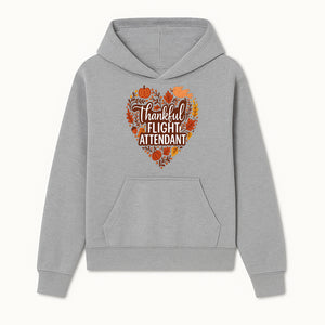 Thankful Flight Attendant Fall Thanksgiving Heart Art Print, Autumn Decor, Airline Crew Gift, Nature-Inspired Wall Art, Seasonal Home Decor - Hoodie 1758254674863.jpg