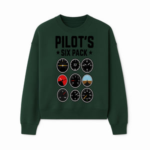 Pilot's Six Pack Gauge Design Printable Wall Art for Aviation Enthusiasts and Pilots, Flight Instruments Decor - Sweatshirt 1758254674890.jpg