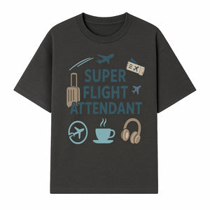 Super Flight Attendant T-Shirt with Airplane & Travel Icons for Aviation Lovers, Flight Crew Gifts, and Travel Enthusiasts - T-shirt 1758254675072.jpg