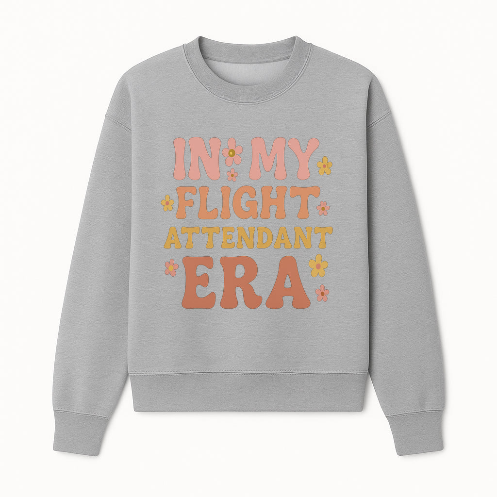 In My Flight Attendant Era T-Shirt - Vintage Floral Graphic Tee - Cute Aviation Travel Shirt for Women - Sweatshirt 1758254675112.jpg