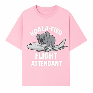Koala-Fied Flight Attendant T-Shirt | Cute Aviation Animal Graphic Tee for Travelers & Flight Crew | Fun Gifts for Air Travel Lovers - T-shirt 1758254675129.jpg