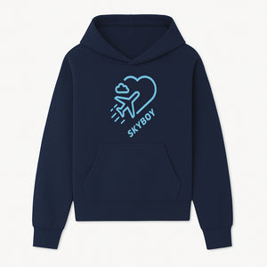 Skyboy Air Travel Graphic Tee with Airplane and Heart Design - Perfect for Aviation Lovers and Travelers - Hoodie 1758254675229.jpg