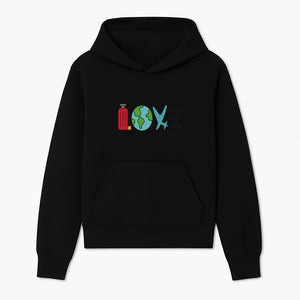 Travel Themed Love Design with Suitcase, Globe, Airplane, and Planes - Perfect for Adventurers and Wanderlust Gifts - Hoodie 1758254675240.jpg