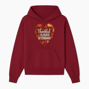 Thankful Flight Attendant Fall Thanksgiving Heart Art Print, Autumn Decor, Airline Crew Gift, Nature-Inspired Wall Art, Seasonal Home Decor - Hoodie 1758254675345.jpg