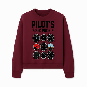 Pilot's Six Pack Gauge Design Printable Wall Art for Aviation Enthusiasts and Pilots, Flight Instruments Decor - Sweatshirt 1758254675449.jpg