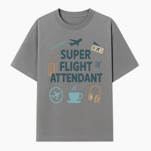 Super Flight Attendant T-Shirt with Airplane & Travel Icons for Aviation Lovers, Flight Crew Gifts, and Travel Enthusiasts - T-shirt 1758254675459.jpg
