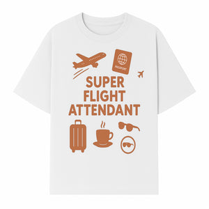 Super Flight Attendant Travel Design - Airplane, Passport, Coffee, Luggage - Perfect Gift for Flight Crew and Travelers - T-shirt 1758254675462.jpg