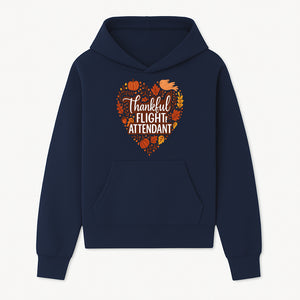 Thankful Flight Attendant Fall Thanksgiving Heart Art Print, Autumn Decor, Airline Crew Gift, Nature-Inspired Wall Art, Seasonal Home Decor - Hoodie 1758254675510.jpg
