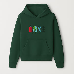 Travel Themed Love Design with Suitcase, Globe, Airplane, and Planes - Perfect for Adventurers and Wanderlust Gifts - Hoodie 1758254675556.jpg