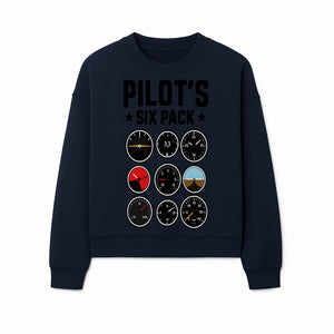 Pilot's Six Pack Gauge Design Printable Wall Art for Aviation Enthusiasts and Pilots, Flight Instruments Decor - Sweatshirt 1758254675581.jpg