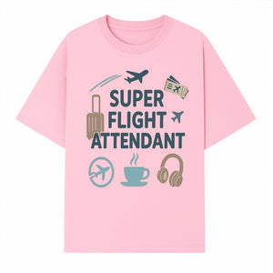 Super Flight Attendant T-Shirt with Airplane & Travel Icons for Aviation Lovers, Flight Crew Gifts, and Travel Enthusiasts - T-shirt 1758254675786.jpg