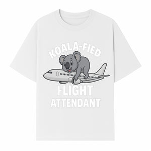 Koala-Fied Flight Attendant T-Shirt | Cute Aviation Animal Graphic Tee for Travelers & Flight Crew | Fun Gifts for Air Travel Lovers - T-shirt 1758254675866.jpg