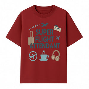 Super Flight Attendant T-Shirt with Airplane & Travel Icons for Aviation Lovers, Flight Crew Gifts, and Travel Enthusiasts - T-shirt 1758254675907.jpg