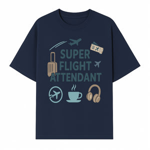 Super Flight Attendant T-Shirt with Airplane & Travel Icons for Aviation Lovers, Flight Crew Gifts, and Travel Enthusiasts - T-shirt 1758254676073.jpg