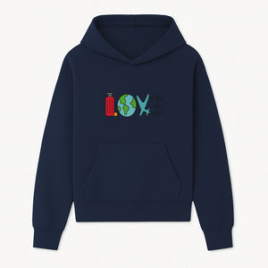 Travel Themed Love Design with Suitcase, Globe, Airplane, and Planes - Perfect for Adventurers and Wanderlust Gifts - Hoodie 1758254676336.jpg