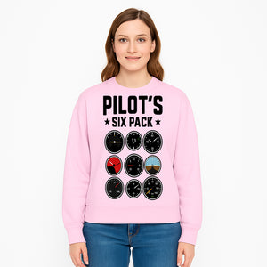 Pilot's Six Pack Gauge Design Printable Wall Art for Aviation Enthusiasts and Pilots, Flight Instruments Decor - Sweatshirt 1758254677342.jpg