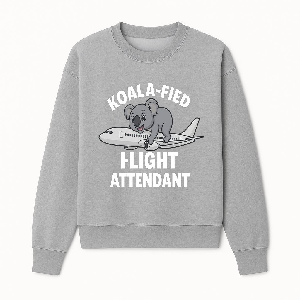 Koala-Fied Flight Attendant T-Shirt | Cute Aviation Animal Graphic Tee for Travelers & Flight Crew | Fun Gifts for Air Travel Lovers - Sweatshirt 1758254677413.jpg