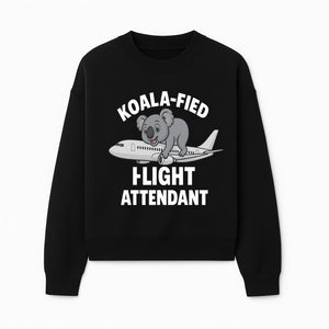 Koala-Fied Flight Attendant T-Shirt | Cute Aviation Animal Graphic Tee for Travelers & Flight Crew | Fun Gifts for Air Travel Lovers - Sweatshirt 1758254677569.jpg