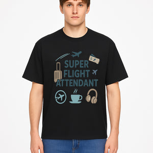 Super Flight Attendant T-Shirt with Airplane & Travel Icons for Aviation Lovers, Flight Crew Gifts, and Travel Enthusiasts - T-shirt 1758254677662.jpg