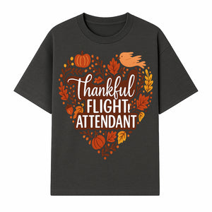 Thankful Flight Attendant Fall Thanksgiving Heart Art Print, Autumn Decor, Airline Crew Gift, Nature-Inspired Wall Art, Seasonal Home Decor - T-shirt 1758254677810.jpg