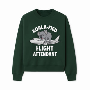 Koala-Fied Flight Attendant T-Shirt | Cute Aviation Animal Graphic Tee for Travelers & Flight Crew | Fun Gifts for Air Travel Lovers - Sweatshirt 1758254677906.jpg