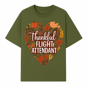 Thankful Flight Attendant Fall Thanksgiving Heart Art Print, Autumn Decor, Airline Crew Gift, Nature-Inspired Wall Art, Seasonal Home Decor - T-shirt 1758254677984.jpg