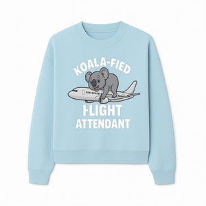 Koala-Fied Flight Attendant T-Shirt | Cute Aviation Animal Graphic Tee for Travelers & Flight Crew | Fun Gifts for Air Travel Lovers - Sweatshirt 1758254678254.jpg