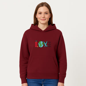 Travel Themed Love Design with Suitcase, Globe, Airplane, and Planes - Perfect for Adventurers and Wanderlust Gifts - Hoodie 1758254678335.jpg
